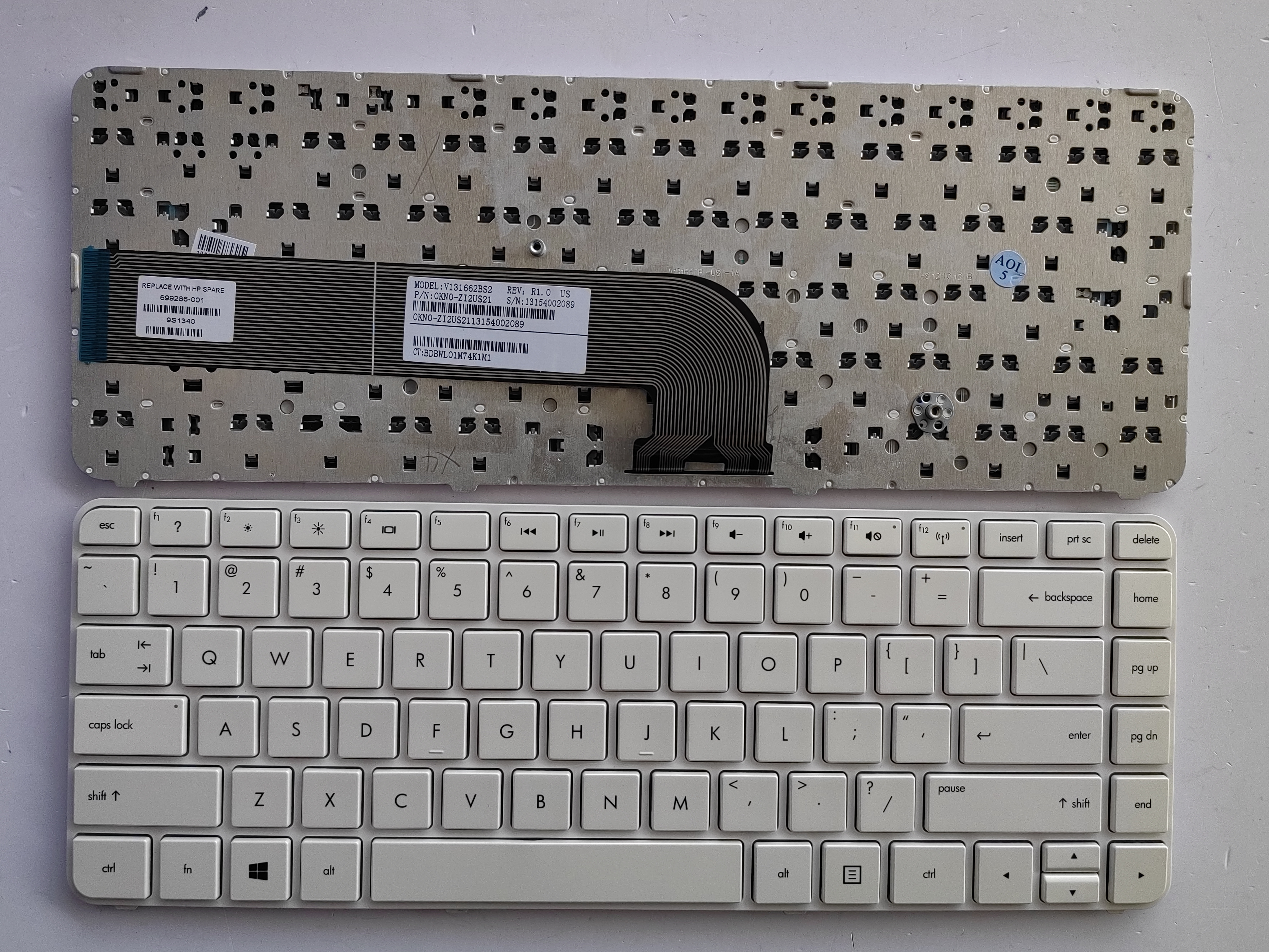 Picture of New Replacement Laptop Keyboard For HP DV4-5000 WHITE FRAME BLACK US Layout